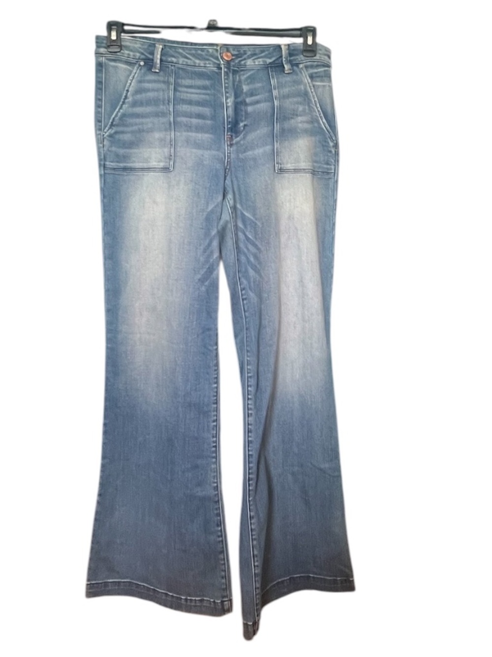 American Eagle A-Line Super Stretch Patch-Pocket Flare Jeans Size 18 Long
